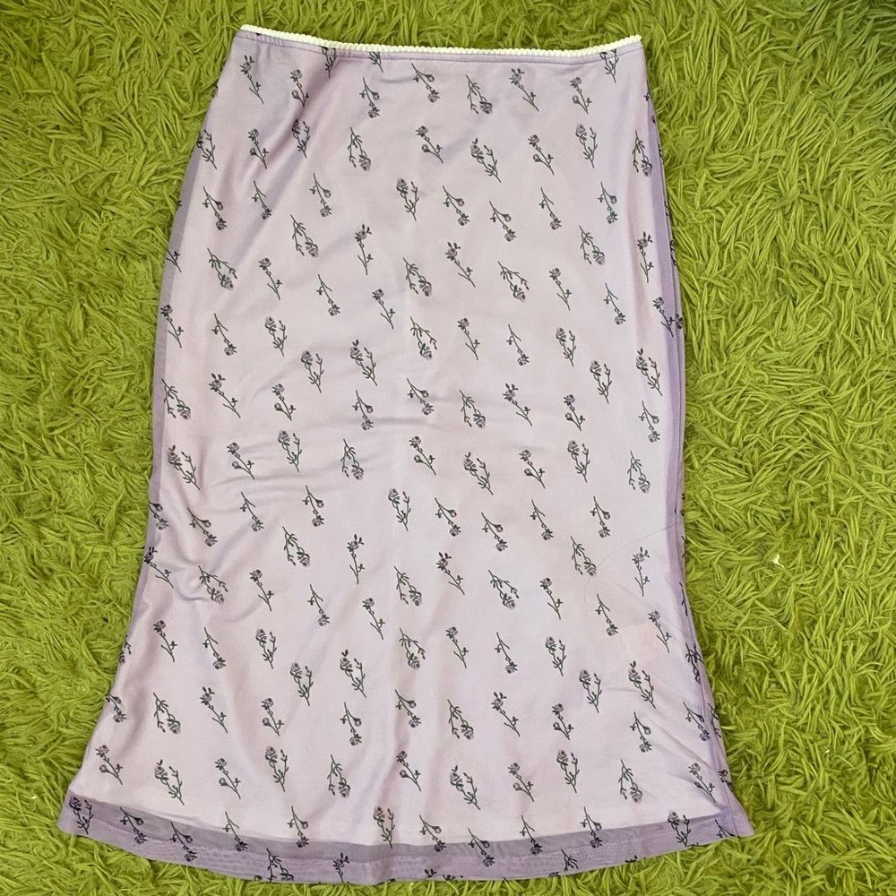 Floral midi skirt